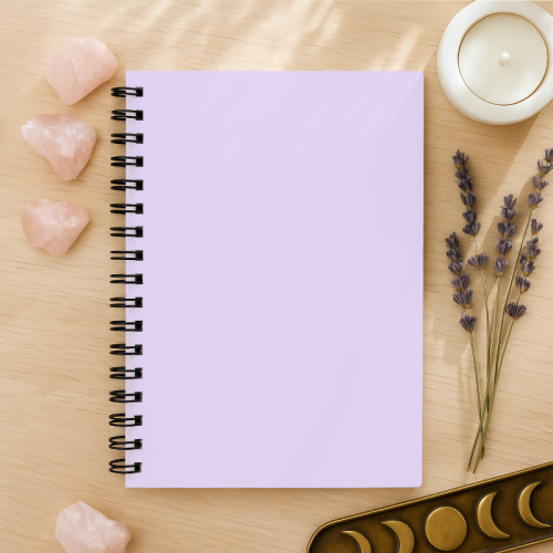 Notes A5 w kratkę 80 kartek Jednokolorowy Pastelowy Lawendowy MaDam Creative