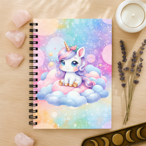 Notes A5 gładki 80 kartek Jednorożec na Chmurce Pastelowy MaDam Creative