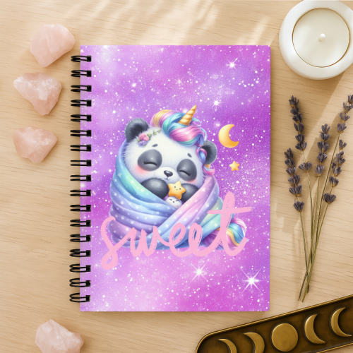 Notes A5 w kratkę 80 kartek Sweet Panda Jednorożec Pastelowy MaDam Creative