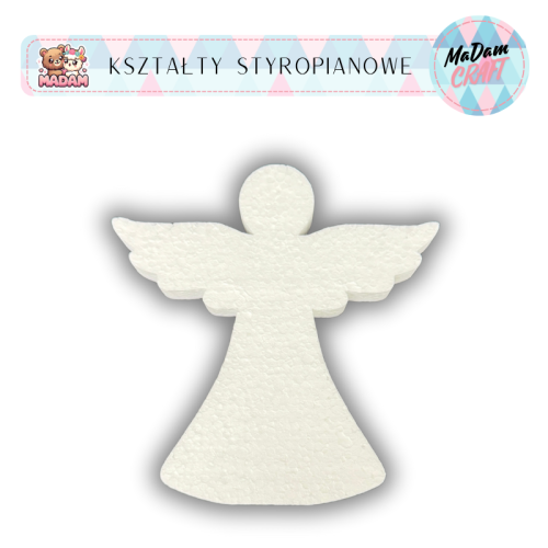 Baza styropianowa Anioł 15 cm Boże Narodzenie wzór1, MaDam Creative