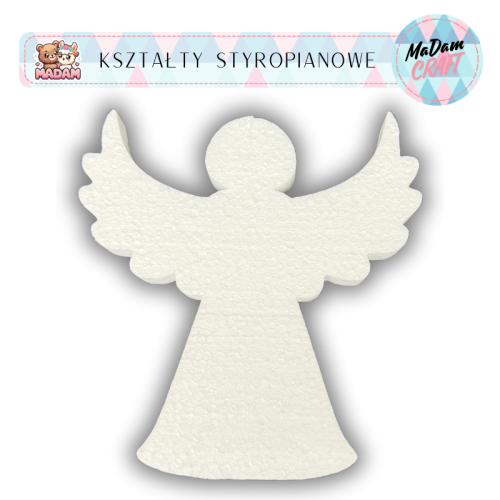 Baza styropianowa Anioł 20 cm Boże Narodzenie wzór2, MaDam Creative