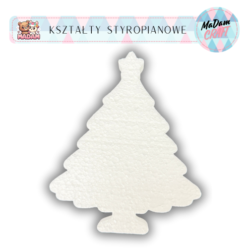 Baza styropianowa Choinka 15 cm Boże Narodzenie wzór1, MaDam Creative