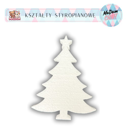 Baza styropianowa Choinka 20 cm Boże Narodzenie wzór3, MaDam Creative