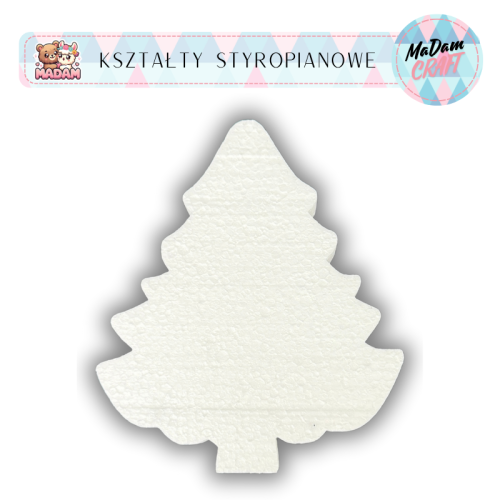 Baza styropianowa Choinka 30 cm Boże Narodzenie wzór2, MaDam Creative