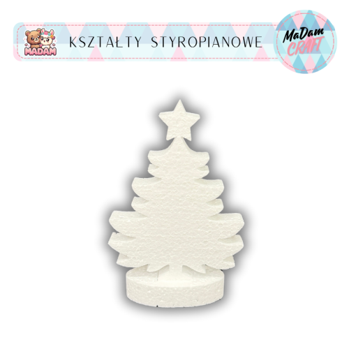 Baza styropianowa Choinka z podstawką 30 cm wzór 4, MaDam Creative