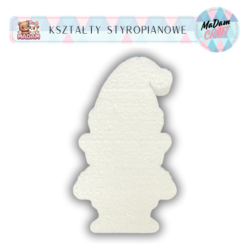 Baza styropianowa Gnom 15 cm Boże Narodzenie wzór1, MaDam Creative