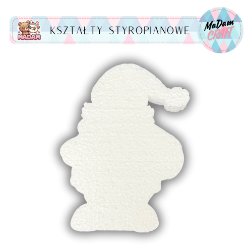 Baza styropianowa Mikołaj 20 cm Boże Narodzenie wzór1, MaDam Creative