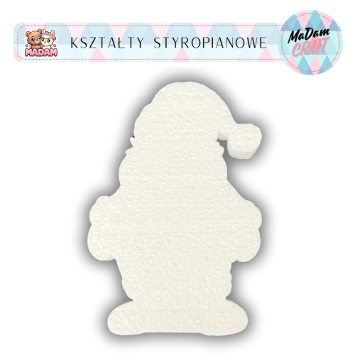 Baza styropianowa Mikołaj 20 cm Boże Narodzenie wzór2, MaDam Creative