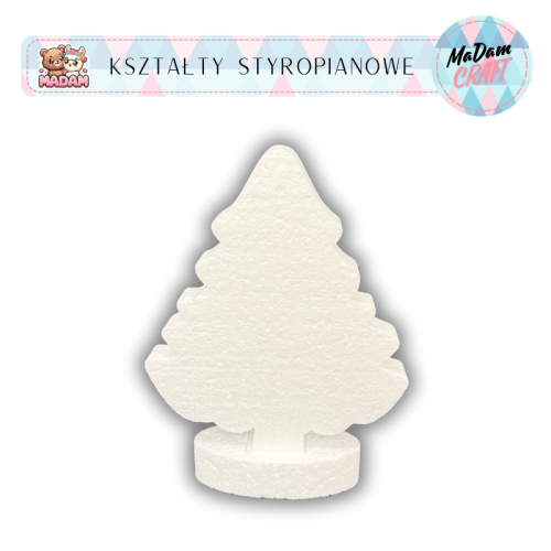 Baza styropianowa Choinka z podstawką 30 cm wzór 2, MaDam Creative