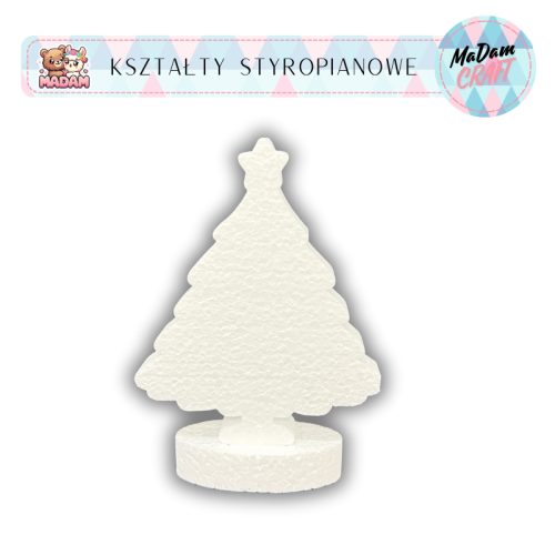 Baza styropianowa Choinka z podstawką 30 cm wzór 1, MaDam Creative