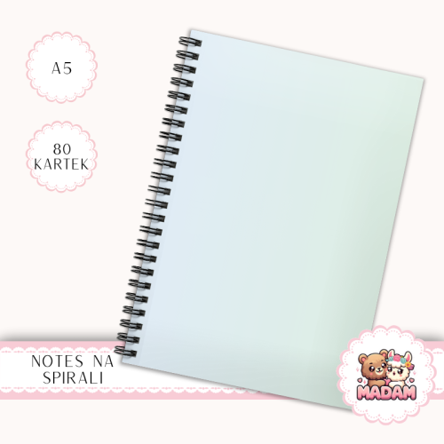 Notes A5 w kropki 80 kartek Gradient Pastelowy Miętowo-Błękitny MaDam Creative