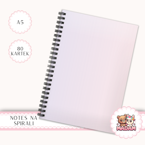 Notes A5 w kropki 80 kartek Gradient Pastelowy Różowo-Lawendowy MaDam Creative