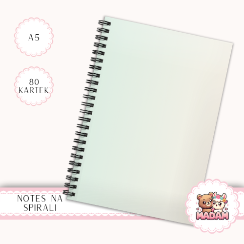 Notes A5 w kropki 80 kartek Gradient Pastelowy Miętowo-Kremowy MaDam Creative