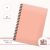 Notes A5 w kratkę 80 kartek Jednokolorowy Pastelowy Łososiowy MaDam Creative