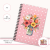 Notes A5 w kropki 80 kartek Kwiaty w Słoiku Różowy Pastelowy MaDam Creative