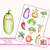 Naklejki foliowe 13x19 Kawaii Warzywa MaDam Creative