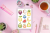 Naklejki foliowe 13x19 Kawaii Owoce MaDam Creative