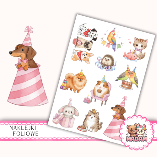 Naklejki foliowe 13x19 Dzień Pupila MaDam Creative
