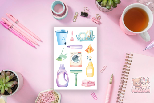 Naklejki foliowe 13x19 Wiosenne Porządki MaDam Creative