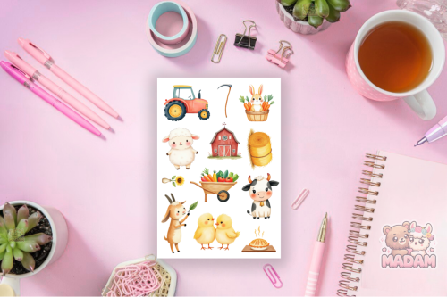 Naklejki foliowe 13x19 Życie na Farmie MaDam Creative