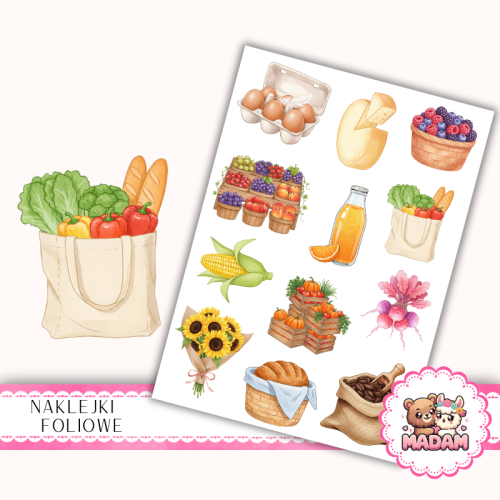 Naklejki foliowe 13x19 Targ Wiejski MaDam Creative