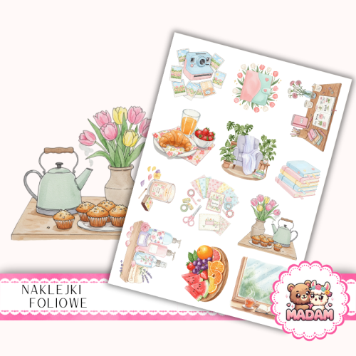 Naklejki foliowe 13x19 Wiosenny Planer MaDam Creative