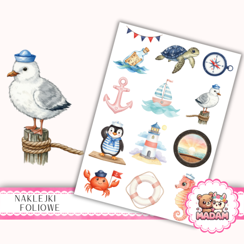 Naklejki foliowe 13x19 Marynarz MaDam Creative