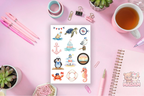 Naklejki foliowe 13x19 Marynarz MaDam Creative
