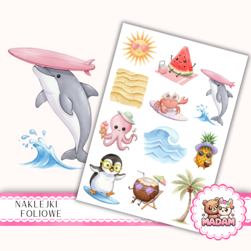 Naklejki foliowe 13x19 Surfing MaDam Creative