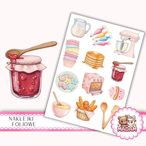 Naklejki foliowe 13x19 Wypieki MaDam Creative
