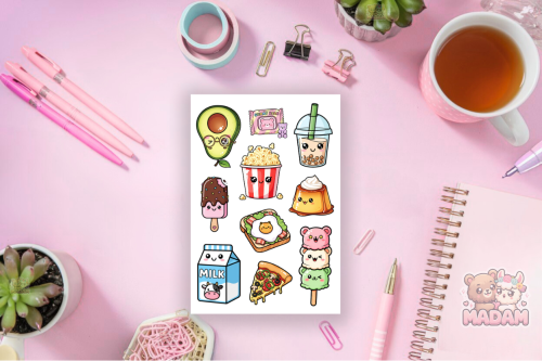 Naklejki foliowe 13x19 Kawaii Smakołyki MaDam Creative