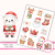 Naklejki foliowe 13x19 Kawaii Święta Bożego Narodzenia MaDam Creative