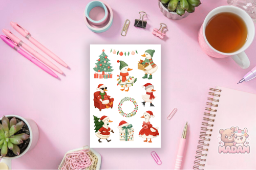 Naklejki foliowe 13x19 Świąteczna Gąska MaDam Creative