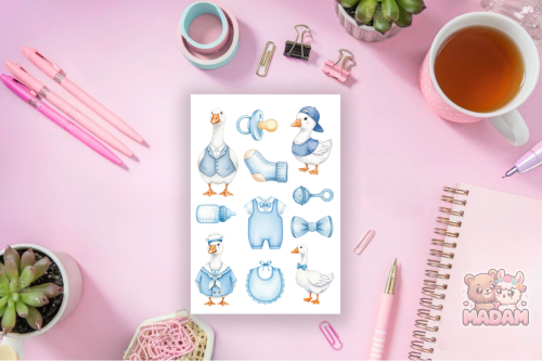 Naklejki foliowe 13x19 Gąska Chłopczyk MaDam Creative