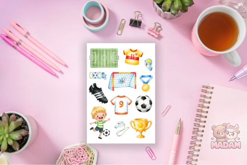 Naklejki foliowe 13x19 Piłka Nożna MaDam Creative