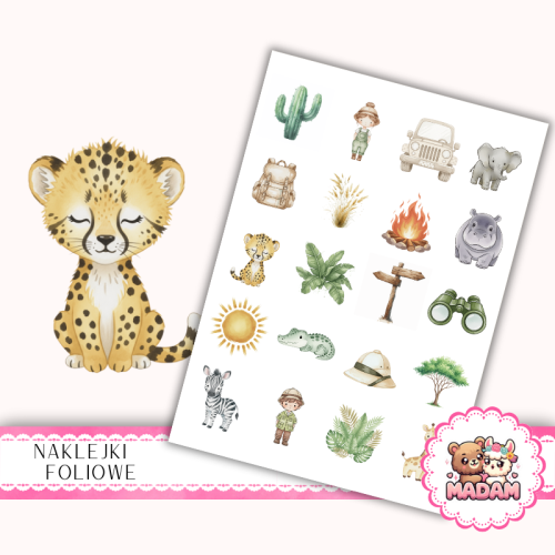 Naklejki foliowe 13x19 Safari vol. 2 MaDam Creative