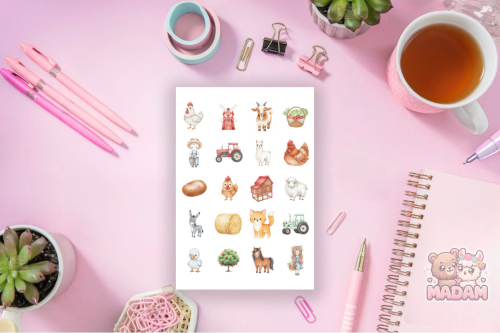 Naklejki foliowe 13x19 Urocza Farma vol. 2 MaDam Creative