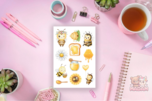 Naklejki foliowe 13x19 Urocza Pszczółka MaDam Creative