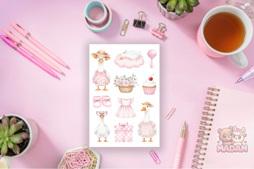 Naklejki foliowe 13x19 Dziewczęca Gąska MaDam Creative