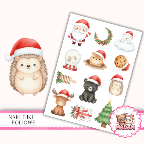 Naklejki foliowe 13x19 Leśne Święta MaDam Creative