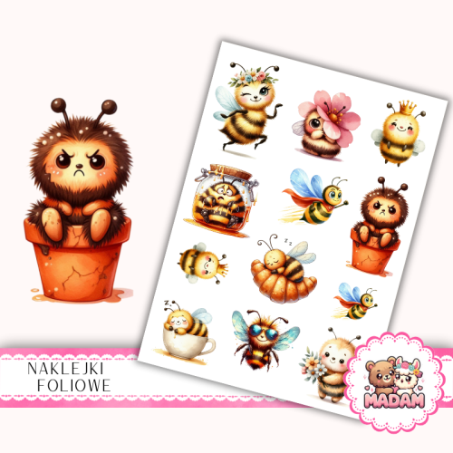 Naklejki foliowe 13x19 Dzień Pszczółki MaDam Creative