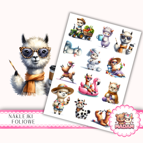 Naklejki foliowe 13x19 Alpaka MaDam Creative