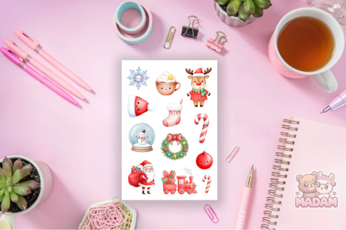 Naklejki foliowe 13x19 Kawaii Święta vol. 3 MaDam Creative