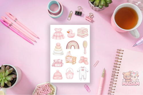 Naklejki foliowe 13x19 Dziewczęcy Pokój Boho MaDam Creative