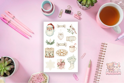 Naklejki foliowe 13x19 Akwarelowe Święta MaDam Creative