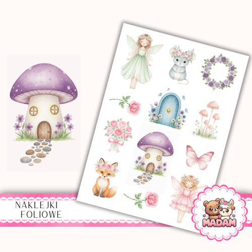 Naklejki foliowe 13x19 Ogród Wróżek MaDam Creative