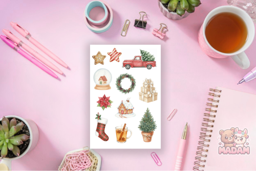 Naklejki foliowe 13x19 Przytulne Święta MaDam Creative