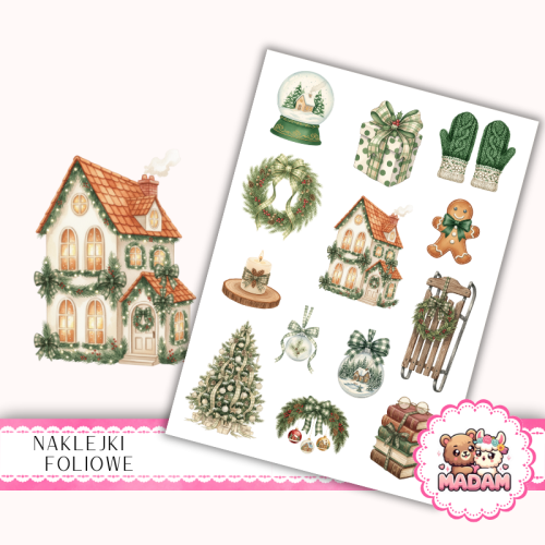 Naklejki foliowe 13x19 Neutralne Święta vol.2 MaDam Creative