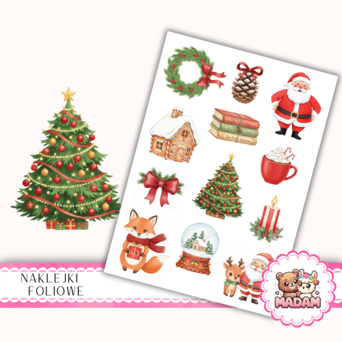 Naklejki foliowe 13x19 Urocze Święta MaDam Creative