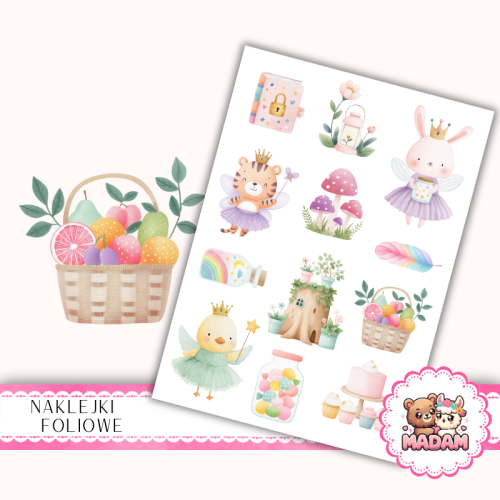 Naklejki foliowe 13x19 Bajkowe Zwierzaki vol. 3 MaDam Creative
